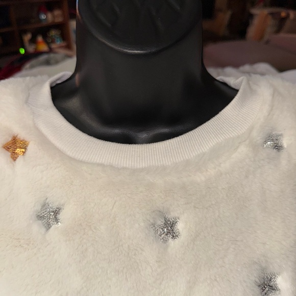 It’s Our Time Faux Fur With Sequinned Stars Sweater - Picture 2 of 7